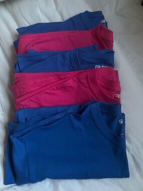 Gildan Royal Blue and Fuchsia Crew Neck T-Shirt Bundle